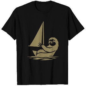 Discover Minimalist sailing dinghy sloth summer T Shirts