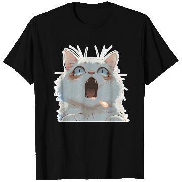 Discover PURRCRAFT - Shocked Cat - A T Shirts