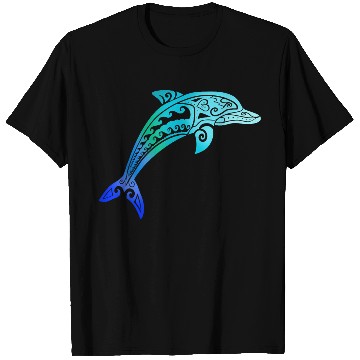 Discover Jumping Dolphin Tribal T Shirts
