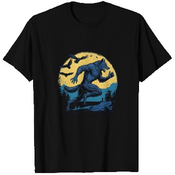 Discover Running Werewolf with Crows T Shirts