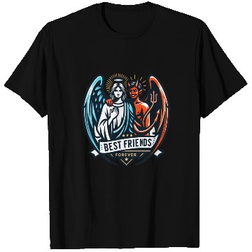 Discover Best Friends Forever: Angel & Devil T Shirts