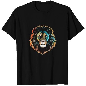 Discover Design a geometric lion face T Shirts