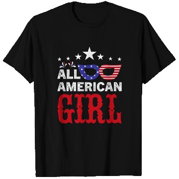 Discover All American girl US Independent day T Shirts