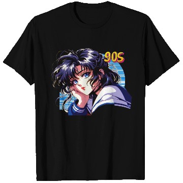 Discover 90s Vintage Anime Girl Art T Shirts