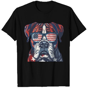 Discover Boxer dog. American memorial day T Shirts