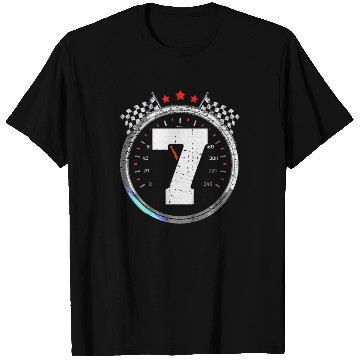 Discover Kids 7th Birthday Boy 7 Seventh Race Car Birthday T Shirts