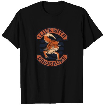 Discover I Live With Dinosaurs Gekkota Crested Lizard T Shirts