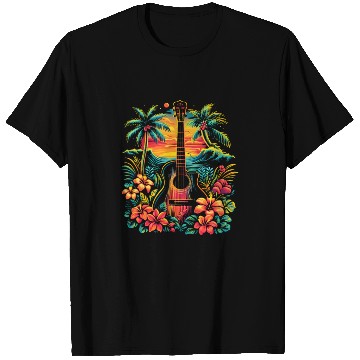 Discover Guitar Illustration T Shirts