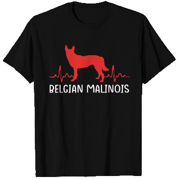Discover Silhouette Dog Heartbeat Belgian Malinois T Shirts