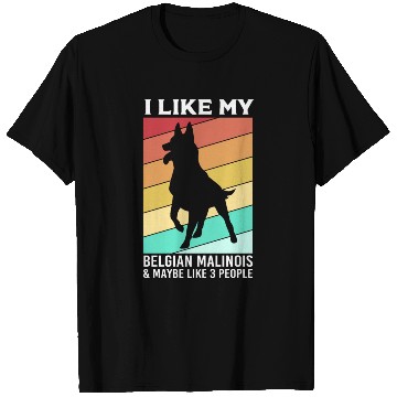 Discover Retro Dog Silhouette I Like My Belgian Malinois T Shirts