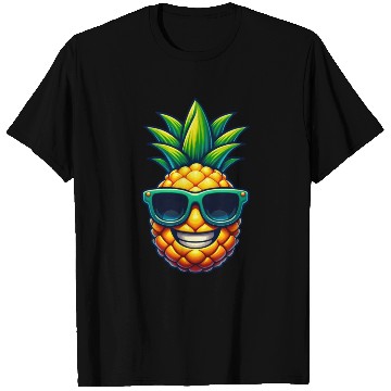 Discover Cool Pineapple with Sunglasses Kawaii T Shirts