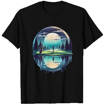 Discover Night Golfer Escape Golfing Twilight Fairway T Shirts