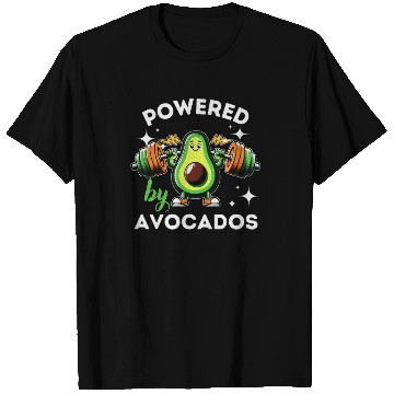 Discover Powered By Avocados Barbell Gym Avocado Lover T Shirts