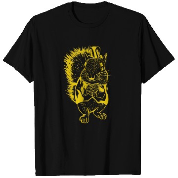 Discover Gentleman Squirrel Funny Chipmunks Animal Lover T Shirts