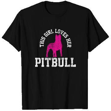 Discover Unique Art For Girl Who Loves Her Pitbull T Shirts
