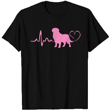 Discover Dog Silhouette Golden Retriever Heartbeat T Shirts