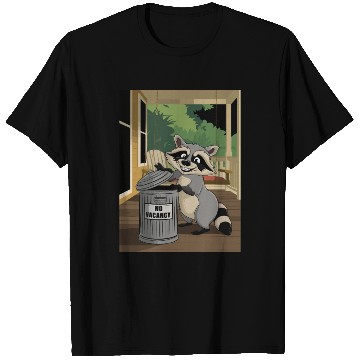 Discover Racoon Trash Panda Metal Trash Can No Vacancy T Shirts