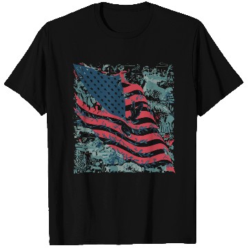 Discover patriotism and nature The American flag T Shirts