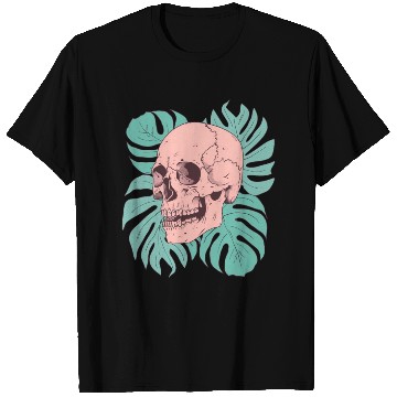 Discover Pink Tropical Skull T Shirts