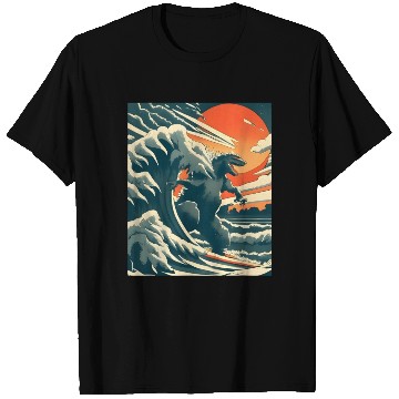 Discover Japanese Monster Kaiju Funny Art T Shirts