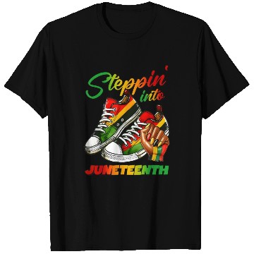 Discover stepping into juneteenth Afro Woman Black Girl T Shirts