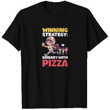 Discover Football Mom Winning Strategy: Bribery with Pizza T Shirts