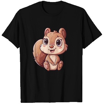 Discover Adorable Squirrel With Big Eyes T Shirts