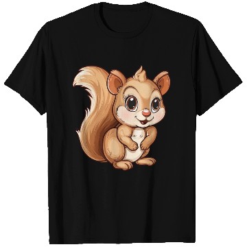 Discover Charming Squirrel Character Delight T Shirts