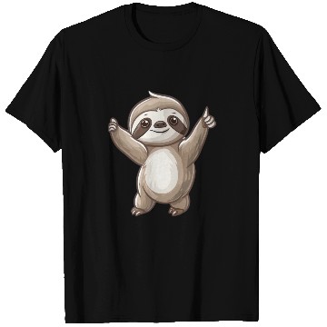 Discover Charming Smiling Sloth Embracing Life T Shirts