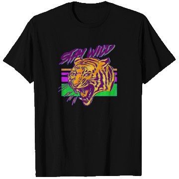 Discover Stay wild, 80's tiger T Shirts