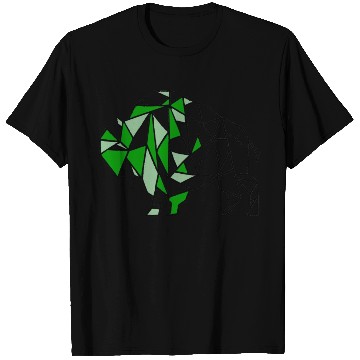 Discover Bright Green Geometric Bison T Shirts