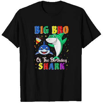 Discover Big Bro Of The Shark Birthday Family Birthday T Shirts