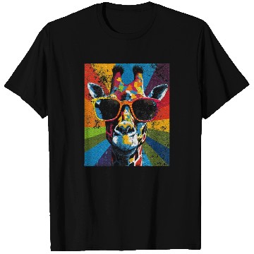 Discover Giraffe Sunglasses African Animal Lover T Shirts