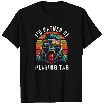 Discover I'd Rather Be Playing Tag Ape Monkey Tag Primate T Shirts