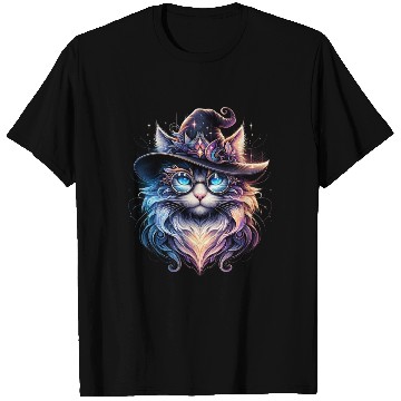 Discover Cat Fantasy "Enchanted Wizard Cat" T Shirts