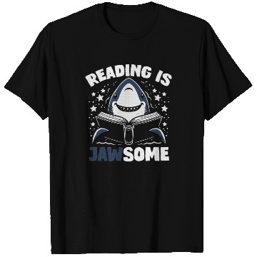 Discover Reading Is Jawsome Shark Reader Book Lover T Shirts