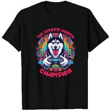 Discover Power Play Pup - The Esports Husky Champion T Shirts