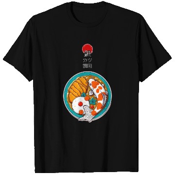 Discover Harmony of Koi Fish and Katsu Delight T Shirts