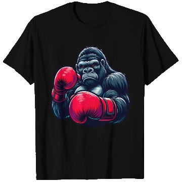 Discover Wild Gorilla Boxing Gloves Graphic Animal Lover T Shirts