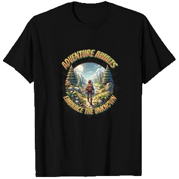 Discover Adventure awaits embrace the unknown T Shirts