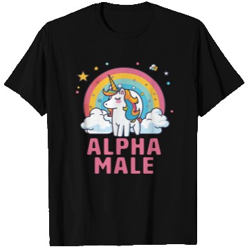 Discover Alpha Male Unicorn Rainbow T Shirts