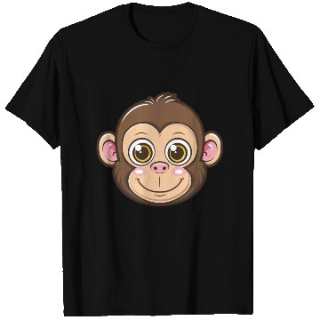 Discover Adorable Monkey Face With Big Eyes T Shirts