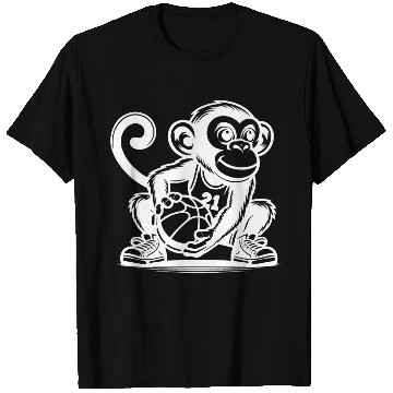 Discover Sporty Monkey With Basketball T Shirts