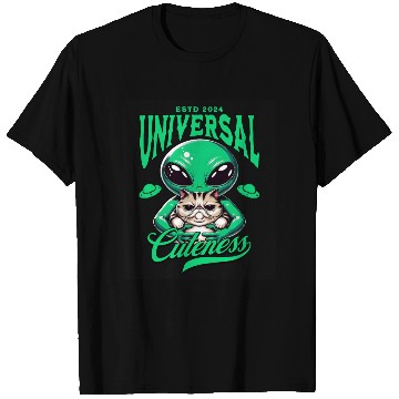 Discover Intergalactic Cat and extraterrestrial Alien T Shirts