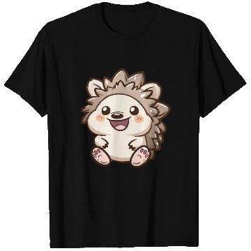 Discover Adorable Smiling Hedgehog Cartoon T Shirts