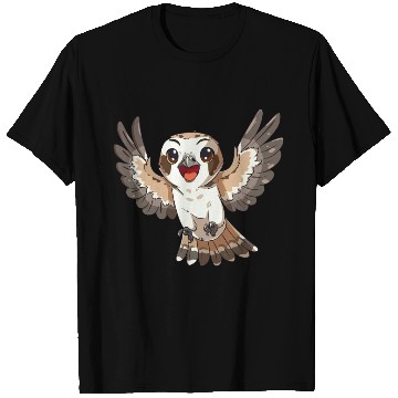 Discover Adorable Happy Owl Spread Wings T Shirts