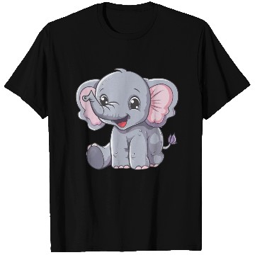 Discover Adorable Baby Elephant Joyful Smile T Shirts