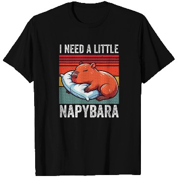 Discover Napybara Cute Capybara Sleeping Nap Lover T Shirts