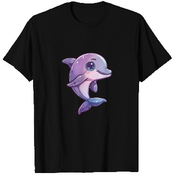 Discover Adorable Purple Dolphin Fantasy Creation T Shirts