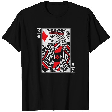 Discover King Poker Card of Diamonds Playing Cards T Shirts